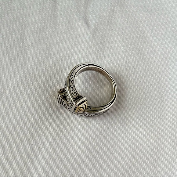 Vintage Brighton “Etched Bypass” Sterling Silver 2-tone Ring sz7 - Picture 4 of 4
